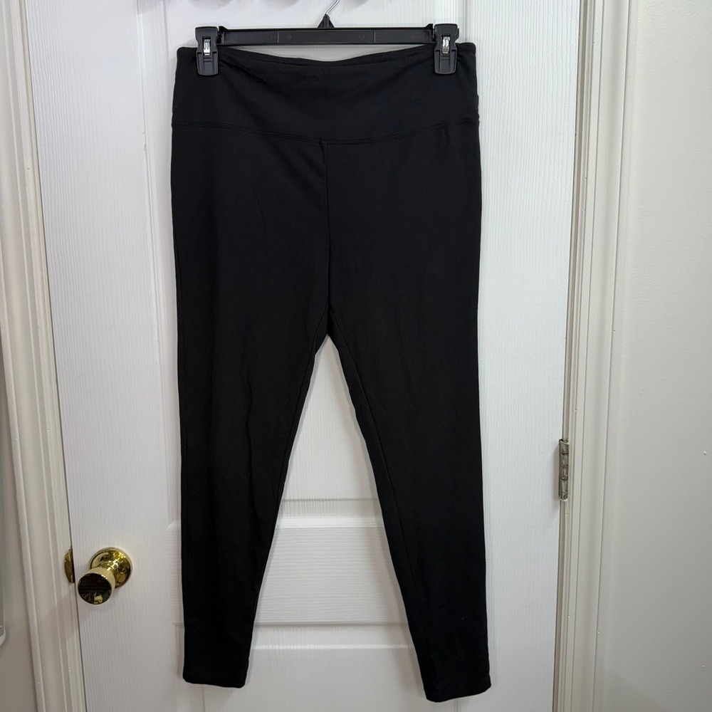 Max & Mia black high waisted pull on stretch cotton leggings basic pants casual